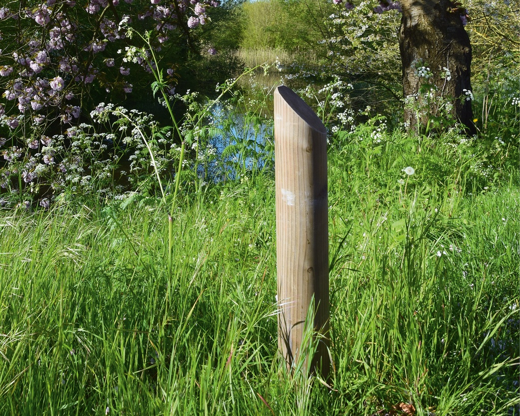 [P0920] BORNE RONDE BISEAUTÉE 120CM DIAM 12CM