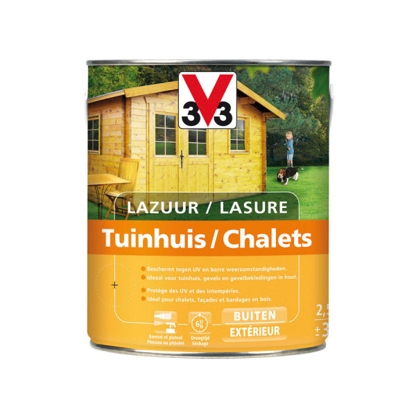 [V001*] V33 LASURE CHALET TONS BOIS SATIN